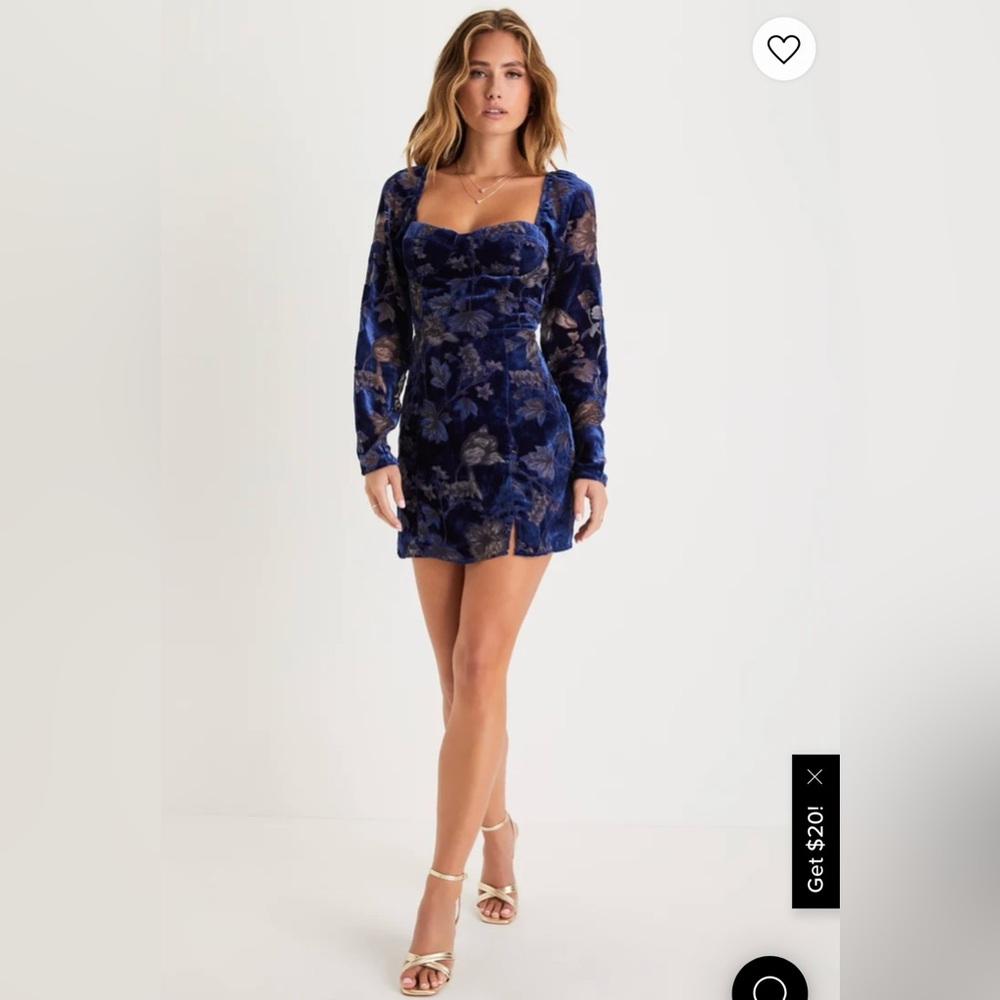 Lulus Navy floral dress